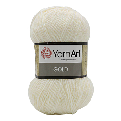 Пряжа YarnArt 'Gold' 100гр 400м (92% акрил, 8% металлик)