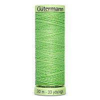 03 Нить Top Stitch 30/30 м для декоративной отстрочки, 100% полиэстер Gutermann 744506 (153 салатовый)