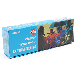 3497 Набор акриловых красок, художественные №2, 12цветов, Olki