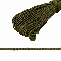 С831 Шнур отделочный плетеный, 4 мм*30 м (оливковый)