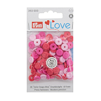 393600 Кнопки ColorSnapsMini имитация стежка Prym Love, розовый 36шт Prym