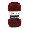 Пряжа YarnArt 'Alpine Angora' 150гр 150м (20% шерсть, 80% акрил) 341 темно-красный