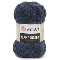 Пряжа YarnArt 'Alpine Angora' 150гр 150м (20% шерсть, 80% акрил) (338 темный джинс)