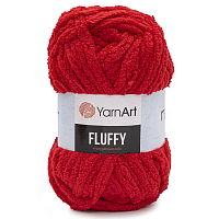 Пряжа YarnArt 'Fluffy' 150гр 70м (100% микрополиэстер) (723 красный)