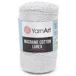 Пряжа YarnArt 'Macrame cotton Lurex' 250гр 205м (75% хлопок, 13% полиэстер, 12% металлик)