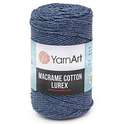 Пряжа YarnArt 'Macrame cotton Lurex' 250гр 205м (75% хлопок, 13% полиэстер, 12% металлик)