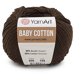 Пряжа YarnArt 'Baby Cotton' 50гр 165м (50% хлопок, 50% акрил)