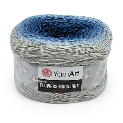 Пряжа YarnArt 'Flowers Moonlight' 260гр 1000м (53% хлопок, 43% полиакрил, 4% металлик)