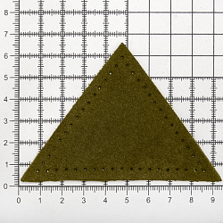 59903 Заплатки пришивные из замши, треугольник равнобедр., стор.8см, с перфорацией, 2шт/уп, 100%кожа