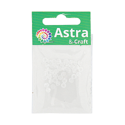 Бусины стеклянные 3*4мм, 40шт/упак Astra&Craft