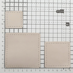 9402 Набор заплаток пришивных из кожи, квадрат 4см, 6см и 8см, с перфорацией, 3шт/упак, 100% кожа