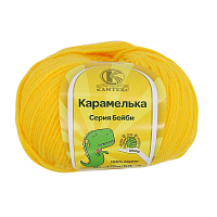 Пряжа Камтекс 'Карамелька' 50гр.175м. (100% акрил) (104 желтый)