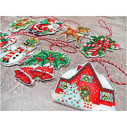 Leti966 Набор для вышивания LetiStitch 'Рождественские игрушки' 10*9см