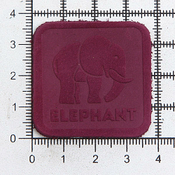 5003 Термоаппликация из замши Elephant 3,69*3,72см, 100% кожа