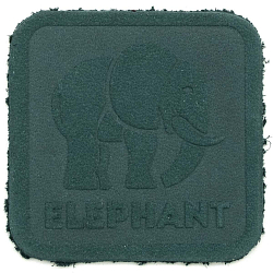 5003 Термоаппликация из замши Elephant 3,69*3,72см, 100% кожа