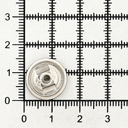 1315 Кнопка 5/15 (S-образная) 15мм (A) металл, никель BIG