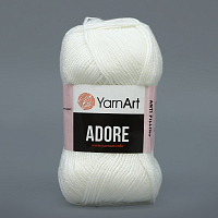 Пряжа YarnArt 'Adore' 100гр 280м (100% акрил с эффектом анти-пиллинга) (330 белый)