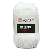 Пряжа YarnArt 'Macrame' 90гр 130м (100% полиэстер) (154 белый)
