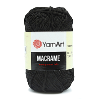 Пряжа YarnArt 'Macrame' 90гр 130м (100% полиэстер) (148 черный)