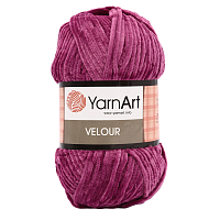 Пряжа YarnArt 'Velour' 100г 170м (100% микрополиэстер) (855 пурпурный)