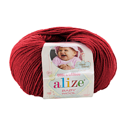 Пряжа ALIZE 'Baby wool' 50гр. 175м. (20% бамбук, 40% шерсть, 40% акрил) ТУ