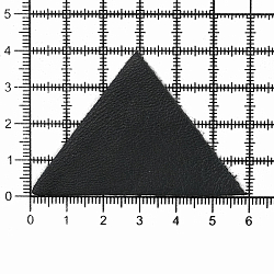 202 Термоаппликация из кожи Треугольник сторона 5см, 2шт в уп., 100% кожа