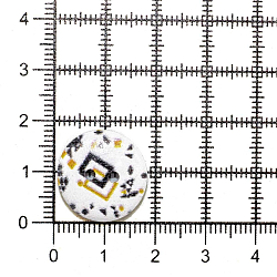 Пуговица 'Орнамент' 28L (18мм) 2 прокола, дерево