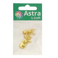 4AR217 Замок для бус кнопка, 5шт/упак, Astra&Craft