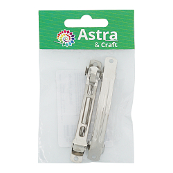 4AR101 Основа для заколки-автомат, 8см, 2 шт/упак, Astra&Craft