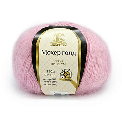 Пряжа Камтекс 'Мохер голд' 50гр. 250м. (60% мохер, 20% хлопок, 20% акрил)