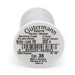 15 Нить Bulky-Lock 80/1000 м оверлочная текстурированная, 100% полиэстер Gutermann 730808