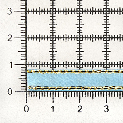 RB-011 Лента атласная односторонняя 6 мм*22,86м с золотой нитью