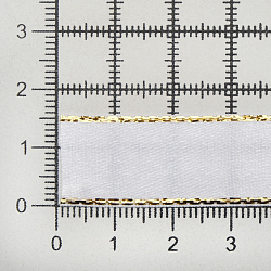RB-011 Лента атласная односторонняя 15 мм*22,86м с золотой нитью