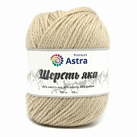 Пряжа Astra Premium 'Шерсть яка' (Yak wool) 100гр 120м (+/-5%) (25%шерсть яка, 50%шерсть, 25%фибра) (06 молочный)