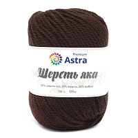 Пряжа Astra Premium 'Шерсть яка' (Yak wool) 100гр 120м (+/-5%) (25%шерсть яка, 50%шерсть, 25%фибра) (11 горький шоколад)