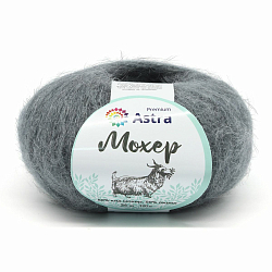 Пряжа Astra Premium 'Мохер' (Mohair) 25гр 190м (+/-5%) (50% кид мохер, 50% акрил) (21 дымчато-серый)