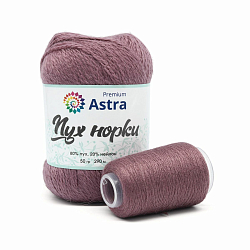 Пряжа Astra Premium 'Пух норки' (Mink yarn) 50гр 290м (+/- 5%) (80% пух, 20% нейлон) (+нить 20гр)