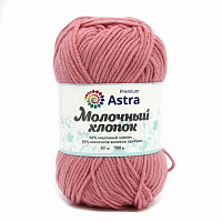 Пряжа Astra Premium 'Молочный хлопок' (Milk Cotton) 50гр 100м (+/-5%) (50%хлопок, 50%молочный акрил) (90 розовый)