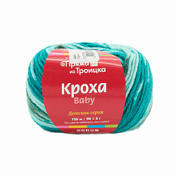 Пряжа из Троицка 'Кроха принт, секц.' 50гр. 135м. (20% шерсть, 80% акрил)