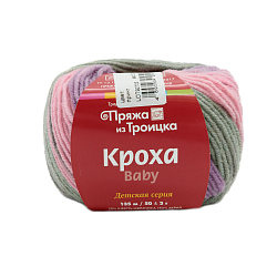 Пряжа из Троицка 'Кроха принт, секц.' 50гр. 135м. (20% шерсть, 80% акрил)