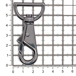 6825 Карабин поворотный с полукольцом 25мм (31*62мм) металл, черный никель BIG